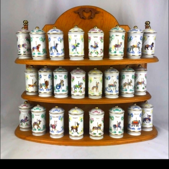 Lenox Kitchen Lenox Carousel Spice Jar With Rack Poshmark